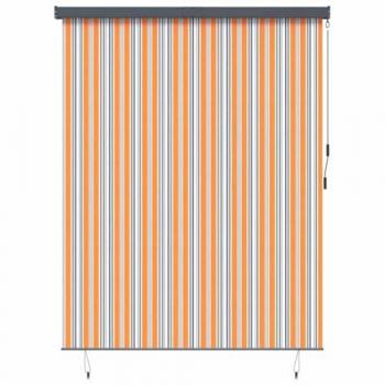 Tenda a rotolo esterna striata giallo/blu 200x250 cm materiale