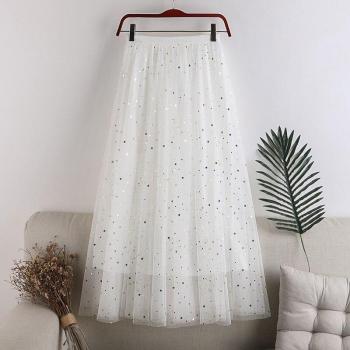 All-Match High Waist Sequined Fairy Skirt for Girls