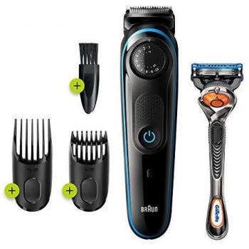AFEITADORA BARBERO CORTAPELOS + GILLETE FUSION BRAUN