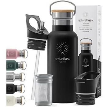Auslaufsichere Edelstahlflasche ACTIVE FLASK für Sport