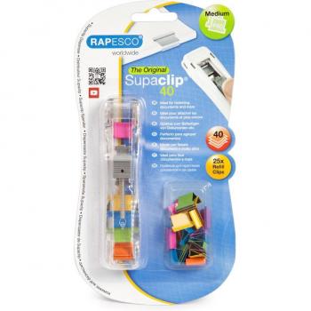 Rapesco Supaclip 40 Dispenser Multicoloured A25B