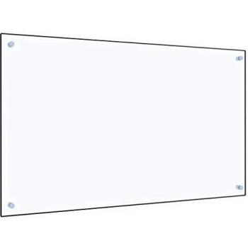 VidaXL Kitchen Backsplash Transparent 39.4x23.6 Tempered Glass