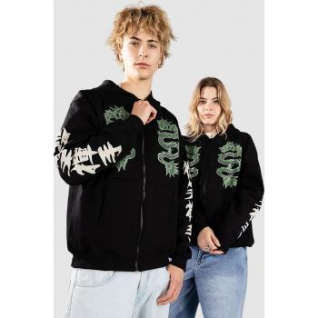 Hoodie Noir Sourire et Vague