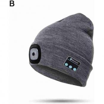 Bonnet alpiniste avec écouteurs Bluetooth et éclairage