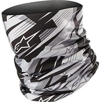 Alpinestars Blurred Neck Tube, scaldacollo leggero, colore nero/grigio, taglia unica