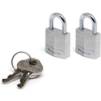 Master Lock 2er Set Vorhängeschlösser mit Alarm