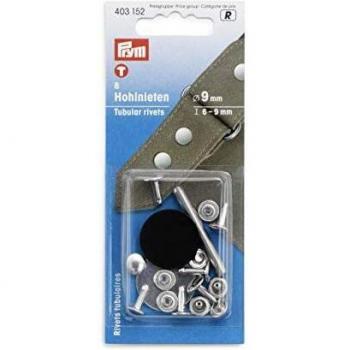 Hollow Rivets, 6-9mm, Silver Tone, 8 Count