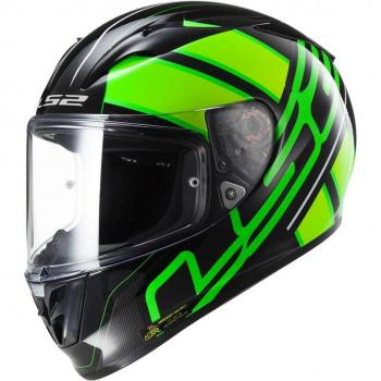 FF323 LS2 Motorradhelm Pfeil R EVO Ion in Schwarz/Fluo Grün, Größe XL