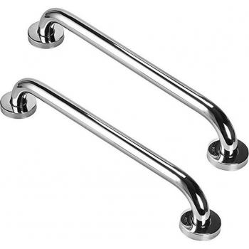 Système d’appui douche 12” avec poignée en inox – paire de barres