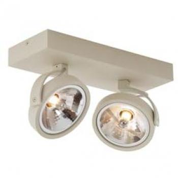 QAZQA Swivel and Tilt Beige Ceiling Spotlight