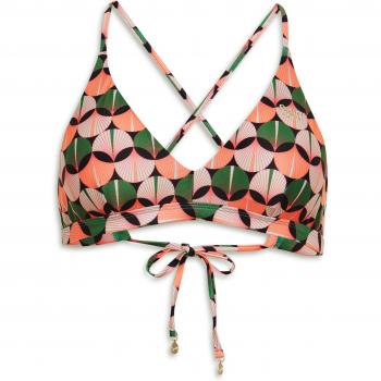 Haut de bikini triangle imprimé géométrique Superdry orange taille 40