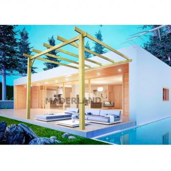 Pérgola Huesca Adosada de Madera 300x300 cm