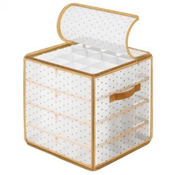 Récipient pour Décorations de Noël Doré Sable – Unité Unique