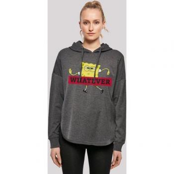 Spongebob Schwammkopf Damen Pullover F4NT4STIC Kapuzenpulli Gr. XS Grau (Charcoal) Print