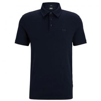 BOSS Slim Fit Poloshirt Dunkelblau mit Brand-Logo