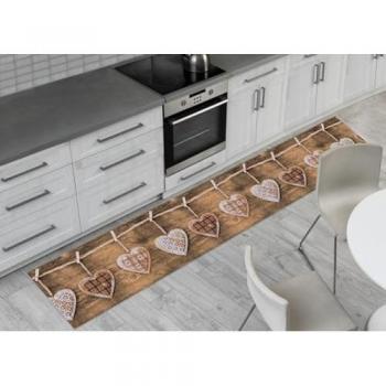 Tappetino da Gioco con Disegno Cuori – 50x600 mm, Marrone