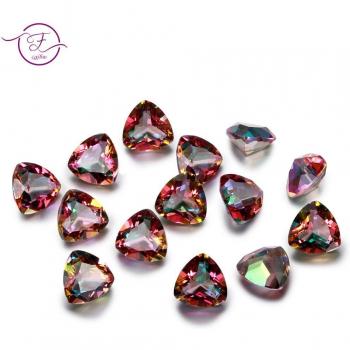 Pierres décoratives en spinelle triangulaire, multicolores, 9x9MM, 1 à 3ct, 10 pièces