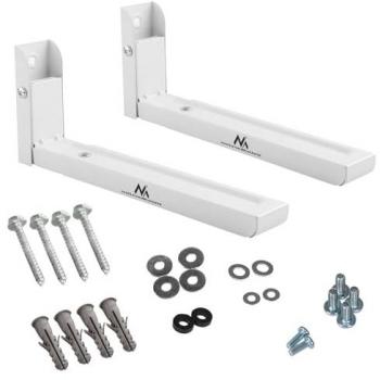 Micro‑ondes support universel MACLEAN avec bras télescopiques 30 kg blanc