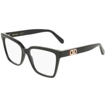 Ferragamo SF3060 Women’s Black Squared Acetate – 54mm Frame Only