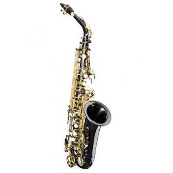 Monzani MZAS-333 Alt Saxophon, schwarz lackiert, Messingkorpus