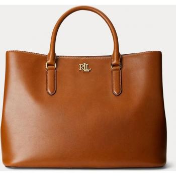 Borsa a mano in pelle marrone Lauren Ralph Lauren