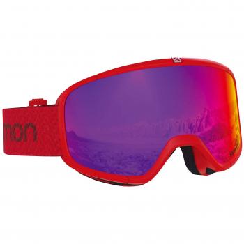Salomon, Masque de Ski Unisexe, Convient aux Porteurs de Lunettes, Temps Ensoleillé, Écran Rouge Multicouche