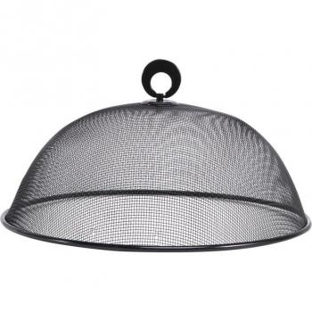 Cubierta de estilo redondo para platos, acero inoxidable, antimosquitos, 1 ud