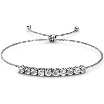 Glanzende Kristallen Armband – Mia's Zilver