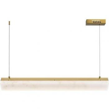 Brass Petri Modern Bar Pendant Light 3000K 2400LM White Shade