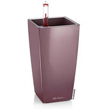 LECHUZA Mini-Cubi Pflanzgefäß für den Tisch – Erde mit Bewässerungsfunktion