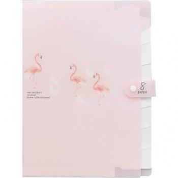 Organisiere mit Stil: Frische Farbe Flamingo A4 Ordner‑Set (8 Stück)