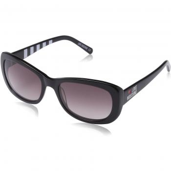 Love Moschino ML505S Rechteck-Sonnenbrille für Frauen – Schwarz – Einheitsgröße