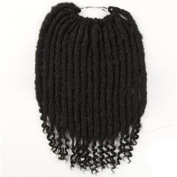 Faux Locs Crochet Hair Extensions Jumbo 12 Inch Black Synthetic Dreadlocks