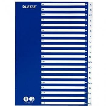 Leitz A4 Blue/White Heavy Duty Plastic and Cardboard Index