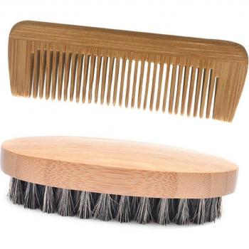 Natural Boar Bristle Grooming Kit – Face, Hair & Mustache