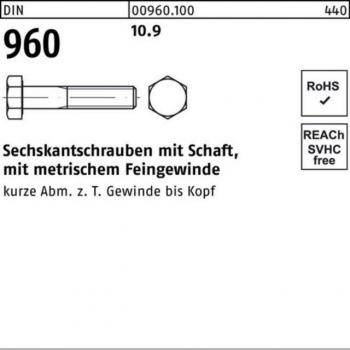 Sechskantschraube M8x1x60 10.9 (DIN 960) – 200 Stück von Reyher
