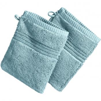 Erwin Müller Konstanz Wash‑Gloves – Duo Pack in Blau, 15x21 cm