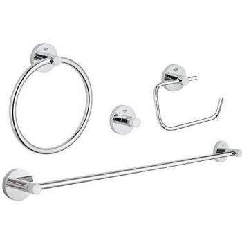 GROHE Master Bathroom 4-in-1 Chrome Accessory Set