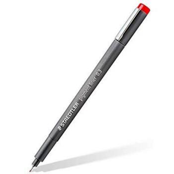 Red 0.3mm Staedtler Colour Line Pen