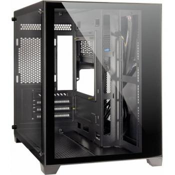 Inter-Tech C-501 Aspect Gaming Gehäuse, Tempered Glass, Schwarz