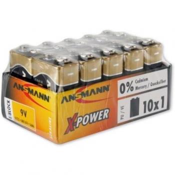 Ansmann 9 V e-Block – Kit de 10 pilas alcalinas