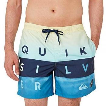 Short de Plage Quiksilver Word Block 17 pour Homme, Southern Ocean, L