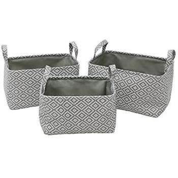 Argyle Set of 3 Rectangular Storage Baskets