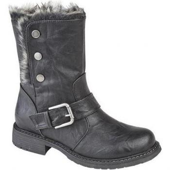 Biker Stivale Donna – Cipriata Andreana 9 UK in Pelle Nera