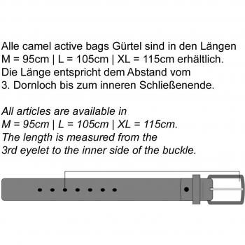 Narbenprägter Geldgürtel Camel Active – 115 cm, Braun