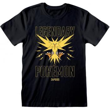Black Legendary Zapdos Pokémon T‑Shirt, S–XXL