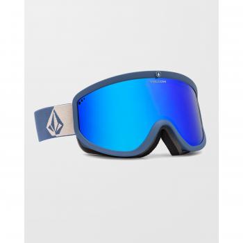 Volcom Female Footprints Indigo Stone Goggle – Blue Chrome, Yellow Bonus Lens Included