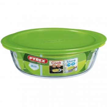 Recipiente Cook&Store Px Pyrex 2,3L Con Tapa Verde 8X27x24 Cm