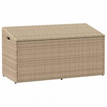 Gartenbox Beige 110x50x58 cm aus Poly Rattan vidaXL