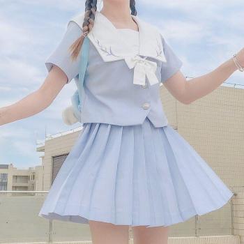 Uniforme Escolar JK: Top de Manga Corta + Falda Plisada